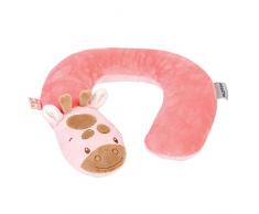 Nattou Coussin de Nuque Girafe, Buddiezzz, 25 x 5,5 x 25 cm, Rose