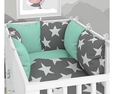 Nid dange – 6 coussins en velours pour lit bébé 60 x 120 cm