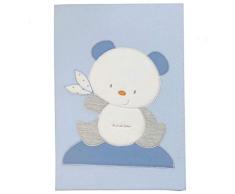 Andy & Helen 2/4470cd03 _ c Couverture Berceau Brodé Coton, Bleu Ciel