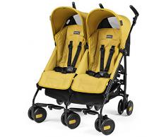 Peg Perego DPMTA1MYEL Poussette double Pliko Mini Twin, modèle jaune