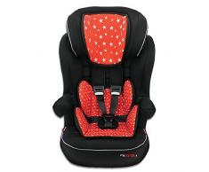 Mycarsit Siège Auto, Groupe 1/2/3 (de 9 à 36 kg), Motif Etoiles rouges