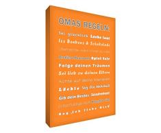 Little Helper gr128–10 G Feel Good Art Tableau sur toile avec citations optimistes Bijoux murale style, Orange, 30 x 20 CM