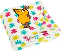 PLAYSHOES - Couverture Polaire bébé et Enfant - Plaid Plaid Polaire Multi usages garçon Fille 75x100cm Souris et Fleur