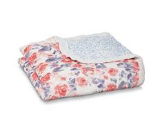 aden + anais - Couverture de Rêve Silky Soft, Couverture pour Bébé en 100% Viscose de Bambou, Douce et Confortable, Adaptée pour les Nouveaux-nés, Pour Fille, Multicolore, Extra Large, 120x120 cm