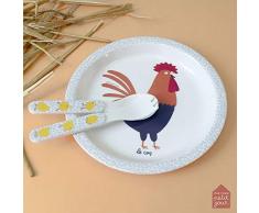 La Ferme Petit Jour Paris - Coffret vaisselle dapprentissage - pour apprendre à manger comme un grand