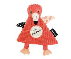 Les Déglingos - Flamingos le Flamant Rose - Doudou pour bebe et enfant - Tissu Doux - Peluche - Ludique - Jouet éducatif - Convient de la naissance