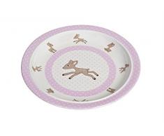 Lassig Assiette avec silicone Rose clair