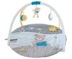 BIECO 37100910 de plafond daventure avec bébé Anton Les ours, couverture de bébé avec barre de jouets, salle de gym avec des jouets en peluche, tapis jouer pour les bébés, multicolore