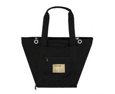 Mami – Sac nursery/à langer avec matelas et poches, grande et légère, universelle pour poussette/landau avec crochets ou bandoulière, Made in Italy, imperméable et incassable Moderne Noir