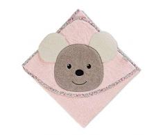 Sterntaler Serviette de Bain à Motif à Capuche Souris Mabel, Âge : Dès 0 Mois, 80 x 80 cm, Rose Pâle