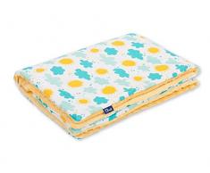 Pepi Leti 685843716624 Couverture dété pour bébé Motif Minky Jaune 100 x 75 cm
