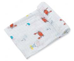 Angel Dear Bavoir bandana en mousseline de coton de bambou, Crabby