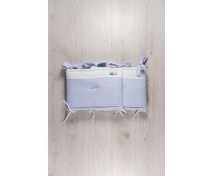 Robert Osswald Petita Tour de lit avec nœud Bleu 34 x 167 cm Pour lit denfant 70 x 140 cm