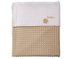Koeka Couverture Berceau Antwerp, Stone / Blanc