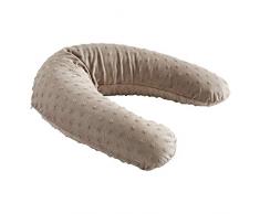 PTIT LIT - Coussin de Maternité Évolutif - 4 en 1 : Grossesse | Allaitement | Nid Douillet (Housse Incluse) | Garnissage Fibres Creuses : Ultra Confort - Déhoussable - Fabrication Française - Beige