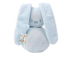Nattou Peluche Musicale Lapin Lapidou, Mélodie «La-Le-Lu», Dès la Naissance, 20 cm, Bleu clair