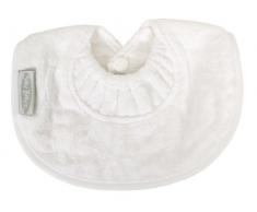 Silly Billyz Bavoir Mini Coton Velours avec Col Anti Fuite - Dès la Naissance - Blanc