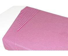Taftan Drap de Lit Vichy fuchsia (120 x 150 cm) - Fuschia