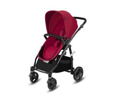 cbx Poussette Combinée Leotie Pure avec Siège Confort Réversible et Nacelle Pliable pour les Nouveau-Nés, Habillage pluie inclus, Dès la Naissance jusquà 15 kg, Crunchy Red