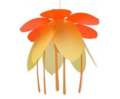 R&M Coudert Lampe de Plafond Suspension Chambre Enfant Fleur Orange et Or