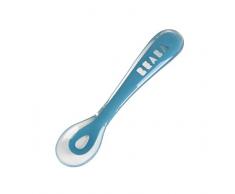 BÉABA Cuillère Silicone 2ème âge, Bleu