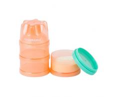 Clevamama Boîte Doseuse de Lait Formule pour Nourrisson - Boîte Doseuse à Poudre de Lait - Récipient Portative à Snack Ou à Goûter pour Le Bébé, Coral