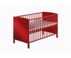 Schardt 030070017 Felix Lit pour Enfant avec garnissage en contreplaqué Rouge 60 x 120 cm