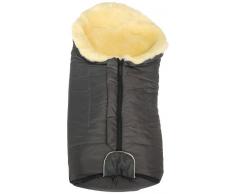 Lammfellfußsack 20501 Chancelière en laine dagneau avec passants de fixation Anthracite