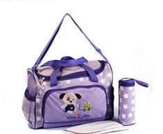 XXL 3 pièces bébé Couleur pourpre Sac à couches Sélecteur De Couleur De Voyage Propre Sac Couches Sac Babytasche