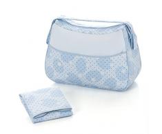 Piccolandy Pompom Stars – Sac Bébé et Table à Langer Pliante bleu