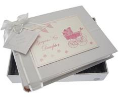 White Cotton Cards Album de fille Petite (Rose Landau et fanions)