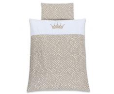 Babybay Enfant Parure de lit, bleu clair points coton piqué blanc motif cœur