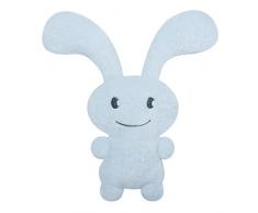 TROUSSELIER - Doudou avec Hochet - Funny Bunny - 24 cm de haut - Moderne Chic - Idéal Cadeau de Naissance - Lavable en Machine - Colori Bleu Ciel