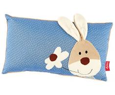 sigikid, 40992, fille et garçon, coussin motif lapin, bleu/beige, taille 35 x 20 cm, Semmel Bunny