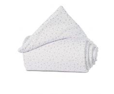 babybay Tour de Lit en Coton Organique Convient pour Modèle Maxi Boxspring Comfort/Comfort Plus Blanc avec Étoiles Pailleté Rosé 1 Unité