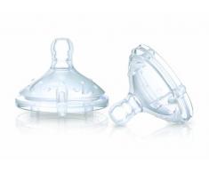 Natural Touch Tétines - Lot de 2 tétines de remplacement extra lent -2 mois