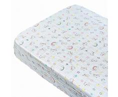 Picci Parure de lit pour lit de bébé Motif licornes et étoiles, cœurs et coccinelles 300 g