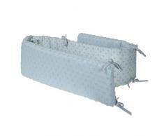 Roba Tour de lit « Lil Planet », tour de lit pour lit bébé, tour de lit pour lit bébé, Terry Dot, coton bio extra doux, certifié GOTS, 170 x 15 cm, pour lit bébé 60 x 120 cm ou 70 x 140 cm, bleu