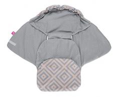 Couverture softshell bébé pour nacelle, siège auto, Maxi-Cosi, Römer et autres marques, idéal pour poussette, remorque de vélo, poussette - Quadrate apricot