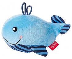 sigikid, 41172, fille et garçon, hochet en tissu baleine, bleu