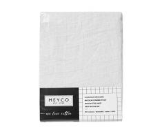 Meyco 465000 Drap-housse en mousseline pour lit denfant Blanc 70 x 140 x 150 cm