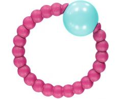 Anneau Hochet Grignotant Bordeaux/Turquoise