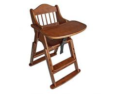 Chaise haute en bois foncé Safetots - Hauteur réglable, pliable