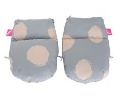 1 paire de manchons chauffants pour poussette – en Softshell (Kleckse apricot)