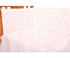 babyline lucie – protecteur de berceau, Unisexe, Couleur Chocolat Rose