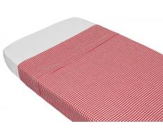 Taftan Drap de Lit Vichy rouge (100 x 80 cm) - Rouge