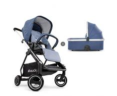Hauck Apollo Poussette jusquà 25 kg avec Couvre Jambes, Siège Reversible, Réflecteurs, Réglable en Hauteur, Pliable Compacte, Compatible avec Nacelle et Siège Auto Cosi - Bleu