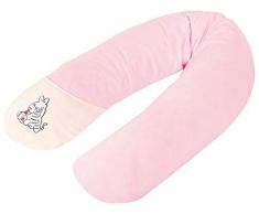 Kuli-Muli 6740 Coussin dallaitement en peluche Motif zèbre Rose 215 x 40 cm