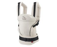 manduca First Baby Carrier > HempCotton Ecru/Brown < Porte Bebe Physiologique en Chanvre & Coton Biologique, 3 Positions (dorsal, ventral, sur la hanche) pour les Enfants de 3,5-20 kg, écru/marron