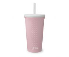 GoSili Tasse à paille en silicone Rose Millennial 470 ml